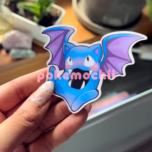 Flying Type Golbat Pokemon die-cut sticker