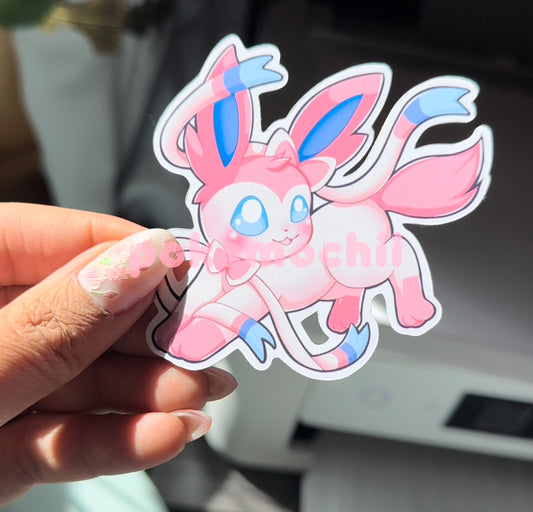 Fairy Type Sylveon Pokemon die-cut sticker