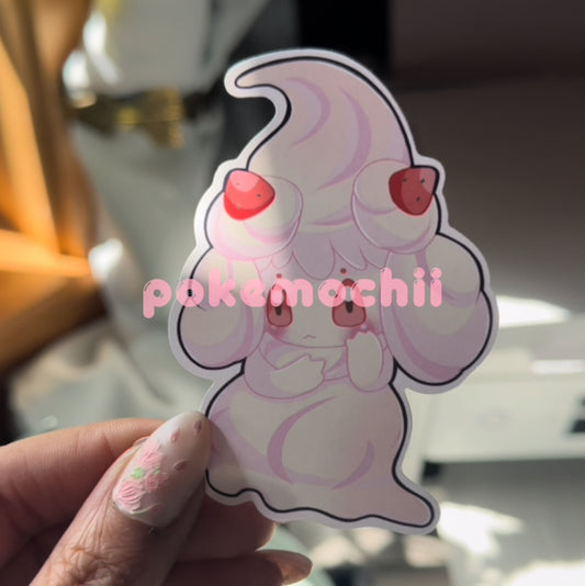 Fairy Type Alcremie Pokemon die-cut sticker
