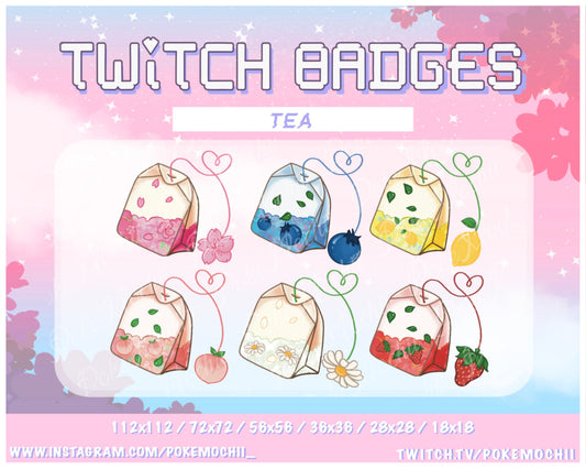 Tea Sub Badges for Twitch, YouTube, Discord