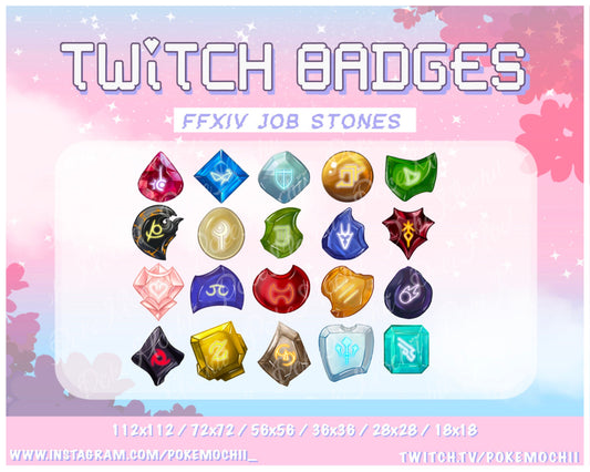 FFXIV Sub Badges for Twitch, YouTube, Discord