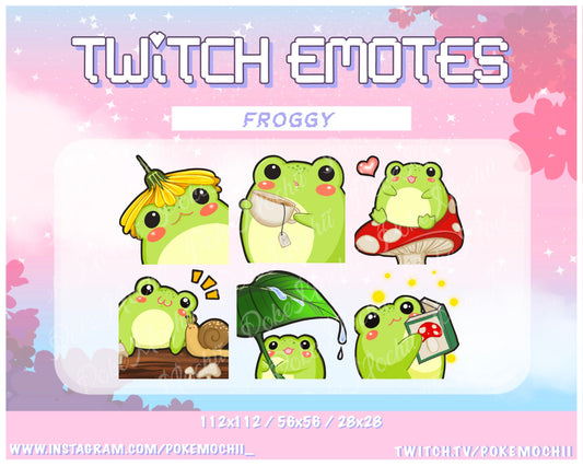 Kawaii Frog emote for Twitch, YouTube, Discord